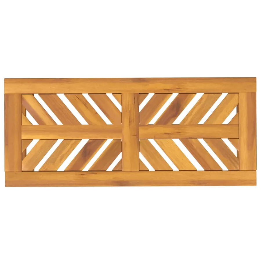 Banc de jardin 80 cm bois massif d'acacia - 5