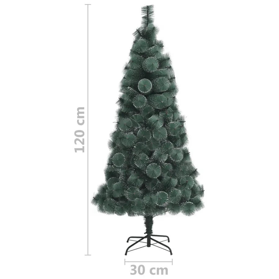 Sapin de Noël artificiel avec support Vert 120 cm PET - 7