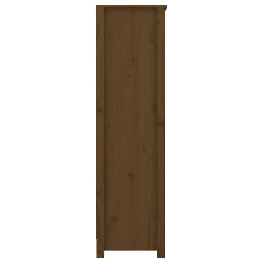 Bibliothèque Marron miel 80x35x126 cm Bois de pin massif - 6