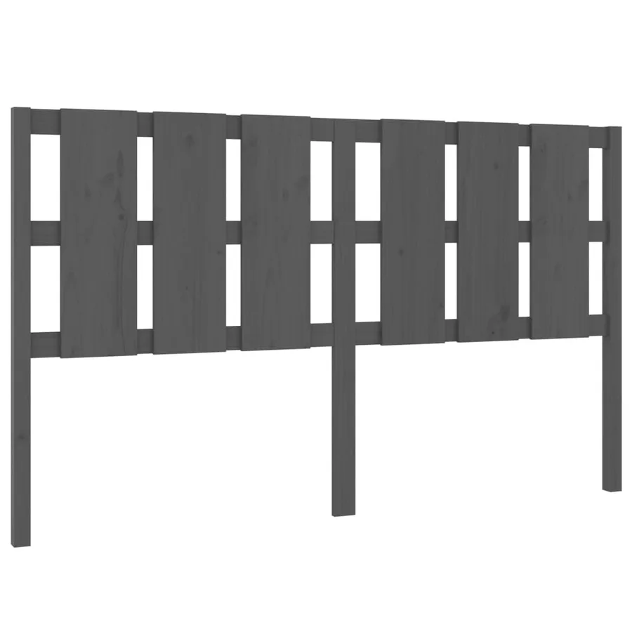 Tête de lit Gris 185,5x4x100 cm Bois massif de pin - 2