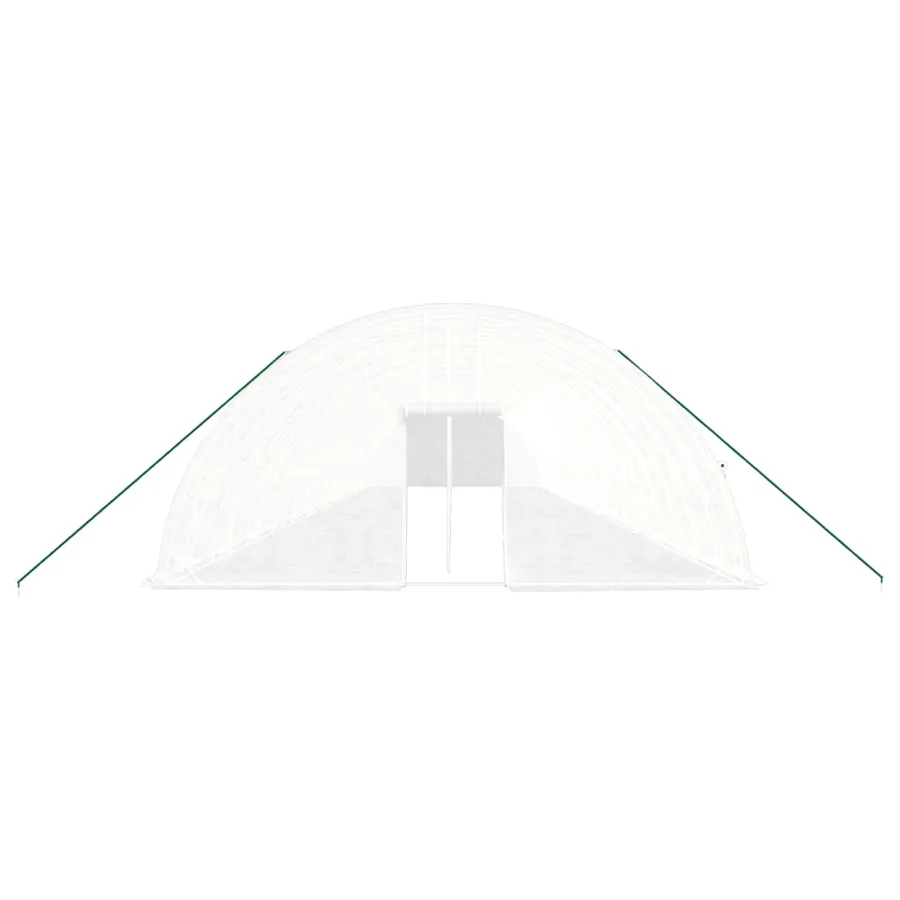 Serre avec cadre en acier blanc 144 m² 24x6x2,85 m - 4