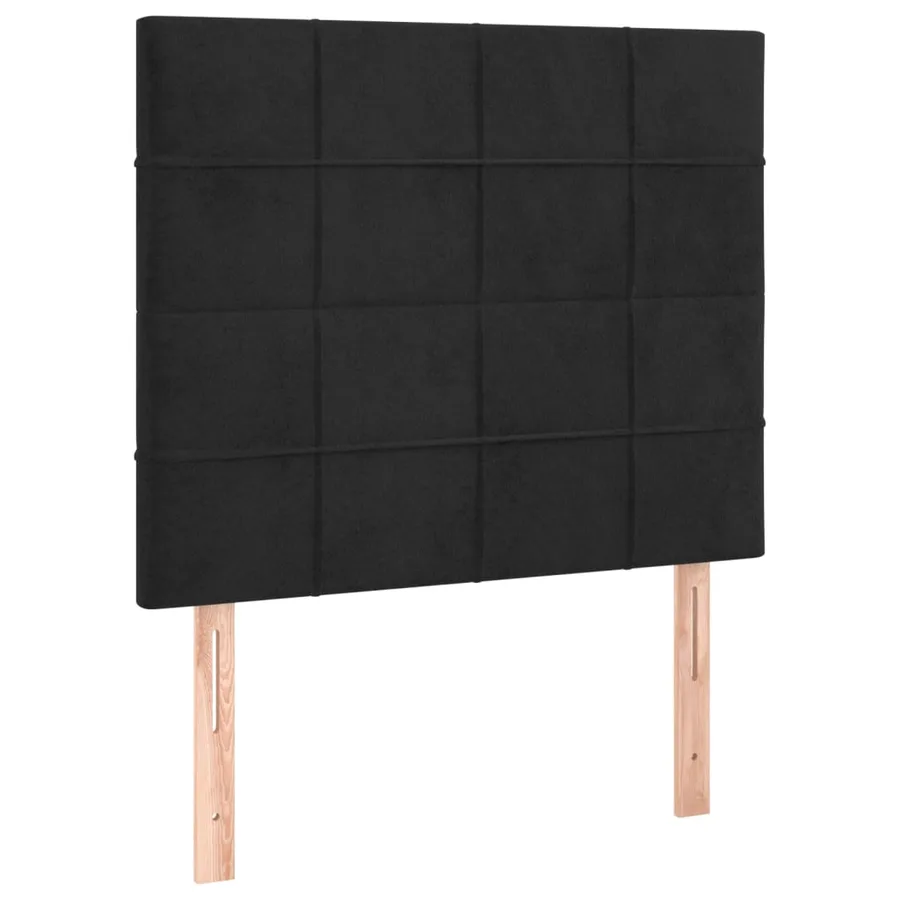 Tête de lit Noir 80x5x118/128 cm Velours - 2