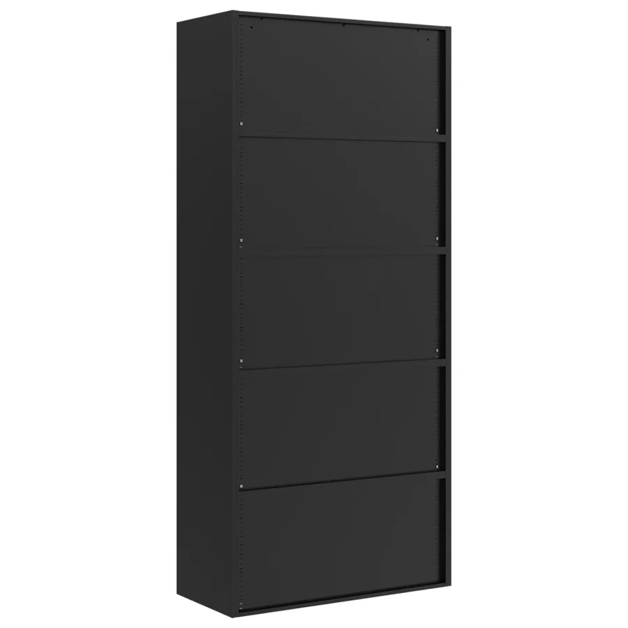 Classeur noir 90x40x200 cm acier - 6
