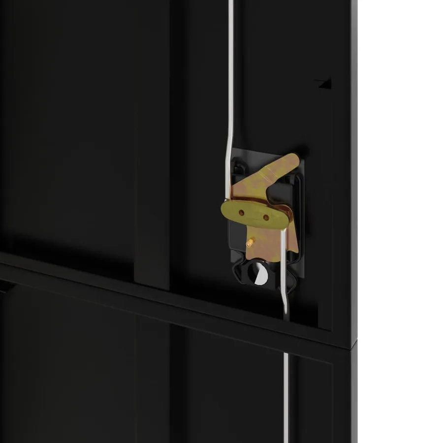 Classeur noir 90x40x200 cm acier - 7