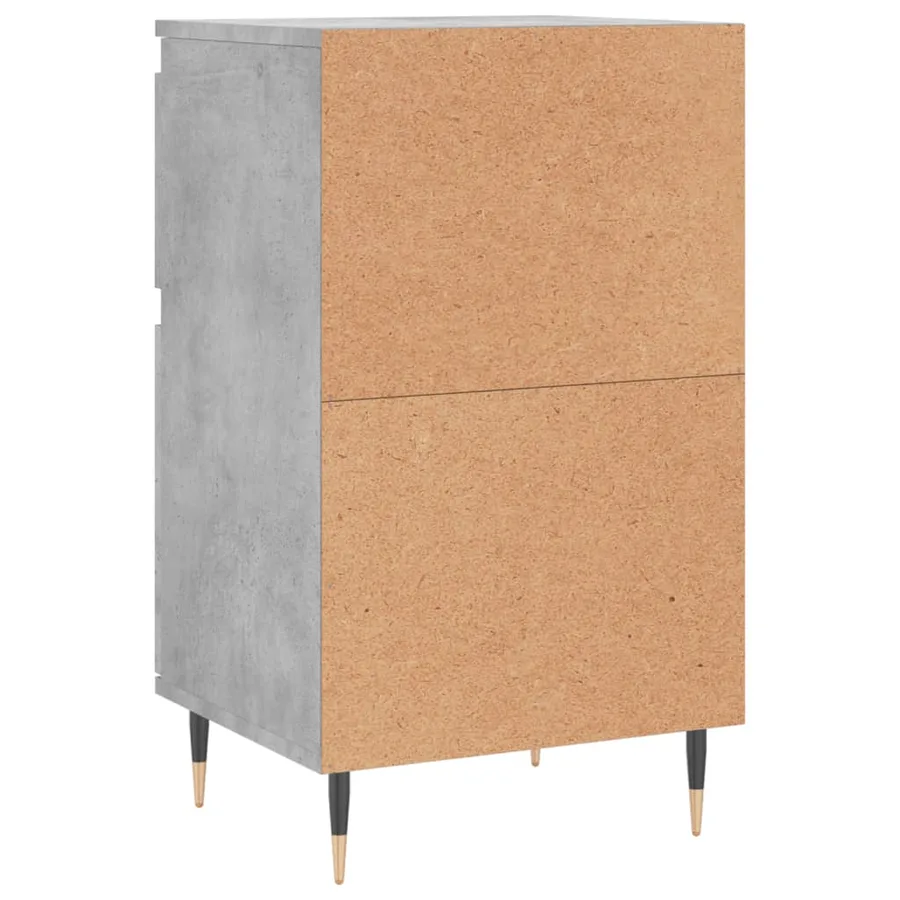 Buffets 2 pcs gris béton 40x35x70 cm bois d'ingénierie - 9