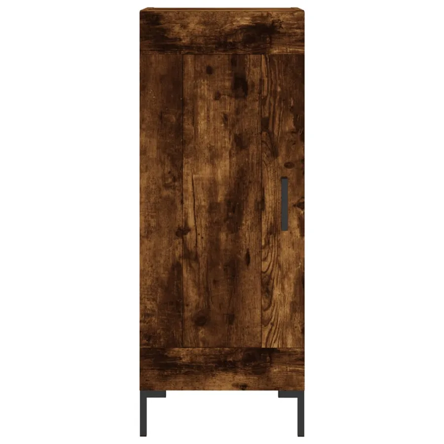 Buffet haut Chêne fumé 34,5x34x180 cm Bois d'ingénierie - 6