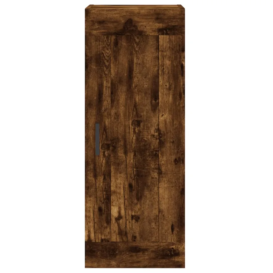 Buffet haut Chêne fumé 34,5x34x180 cm Bois d'ingénierie - 8