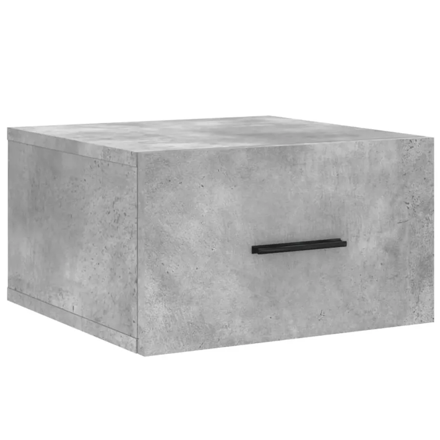Table de chevet murale gris béton 35x35x20 cm - 2