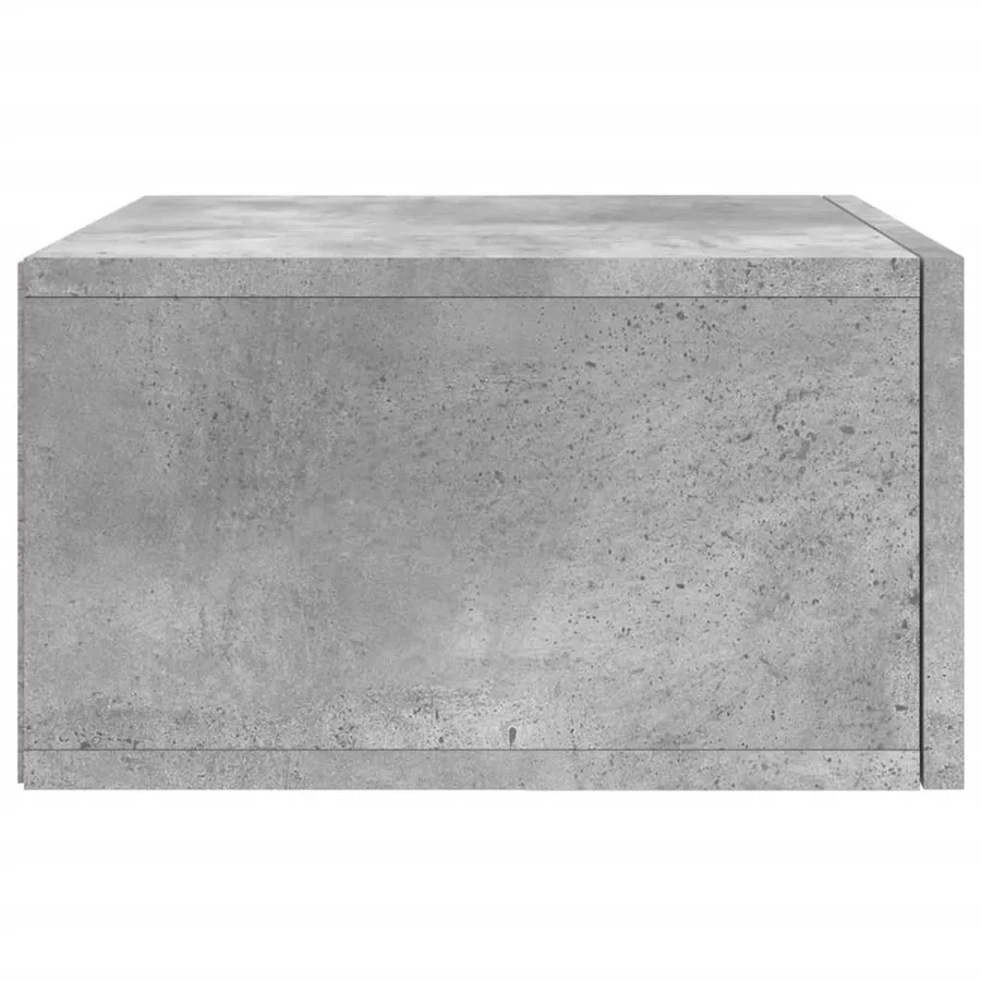 Table de chevet murale gris béton 35x35x20 cm - 7