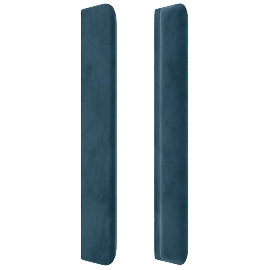 Tête de lit à LED Bleu foncé 203x16x118/128 cm Velours - 5
