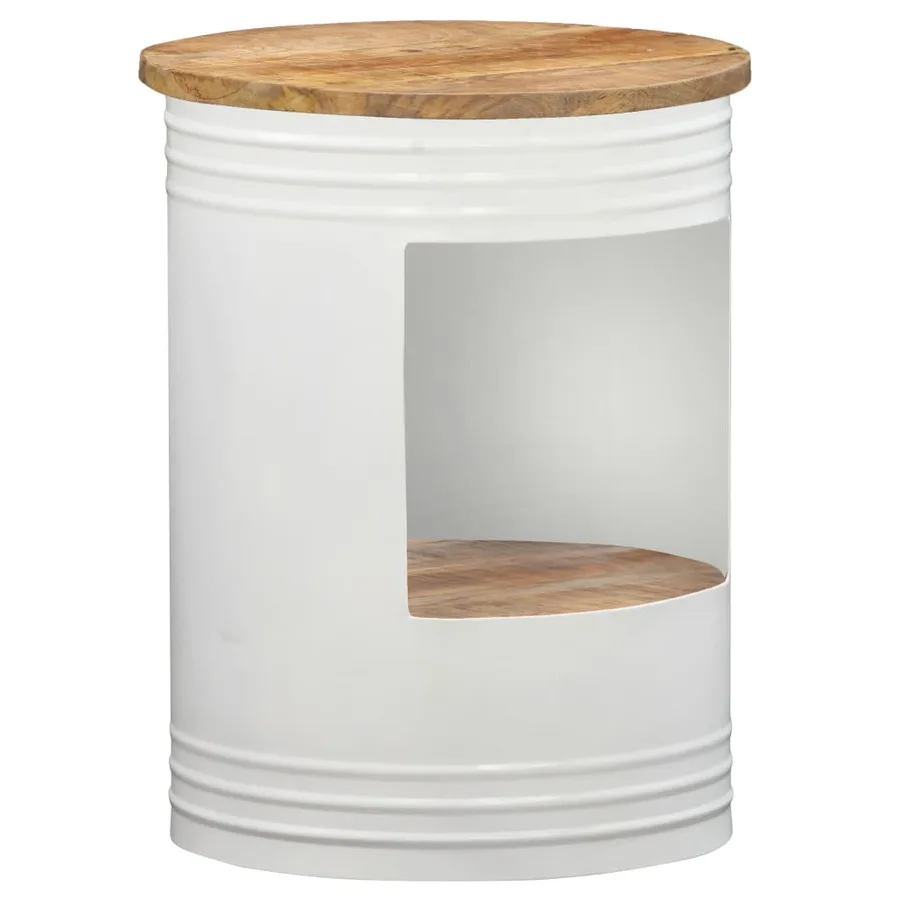 Table basse 43x55 cm Bois de manguier solide - 9