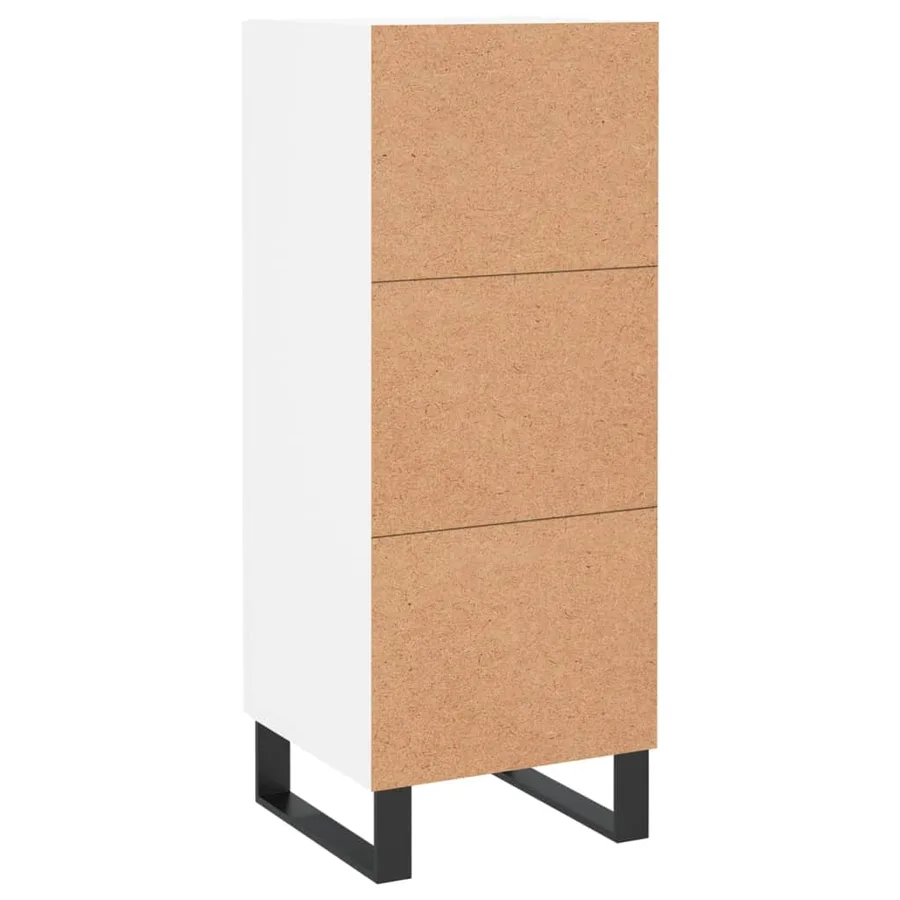 Buffet blanc 34,5x34x90 cm bois d'ingénierie - 8