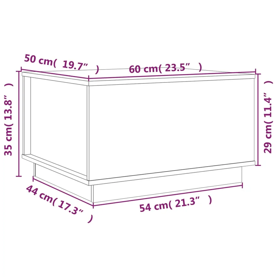 Table basse Gris 60x50x35 cm Bois massif de pin - 10