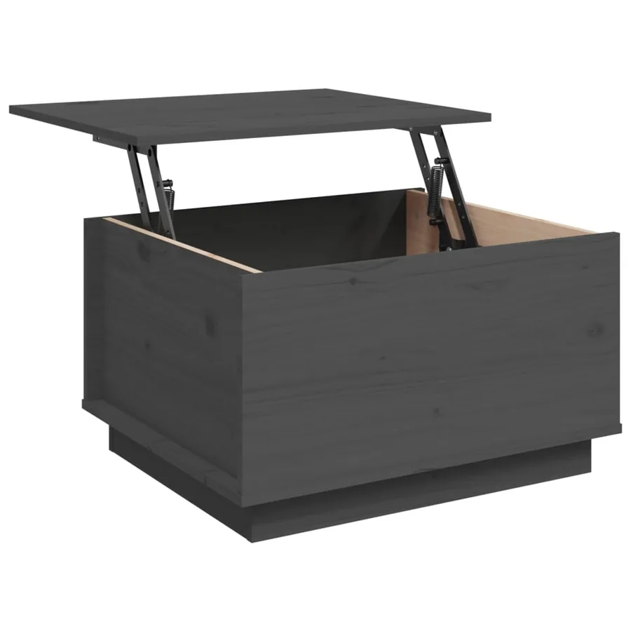 Table basse Gris 60x50x35 cm Bois massif de pin - 8