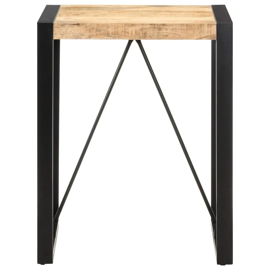 Table à manger 60x60x75 cm Bois de manguier massif brut - 2