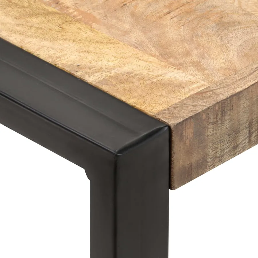 Table à manger 60x60x75 cm Bois de manguier massif brut - 3