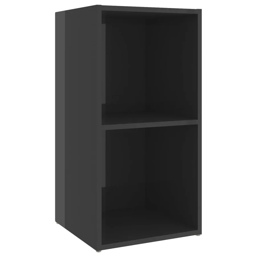 Meuble TV gris brillant 72x35x36,5 cm bois d’ingénierie - 5