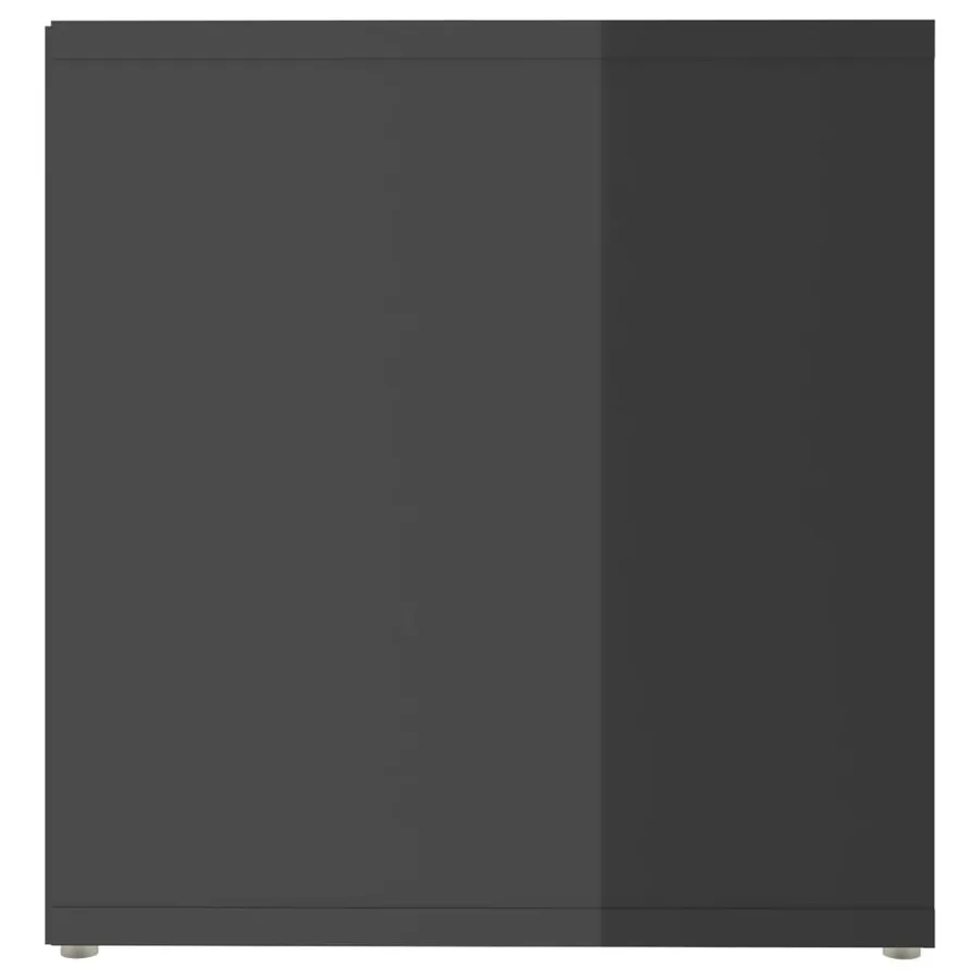 Meuble TV gris brillant 72x35x36,5 cm bois d’ingénierie - 6
