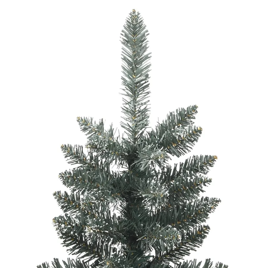 Sapin de Noël artificiel mince avec support Vert 120 cm PVC - 3