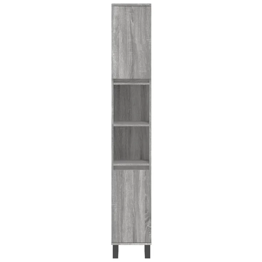 Ensemble d'armoires de salle de bain 3 pcs sonoma gris - 10