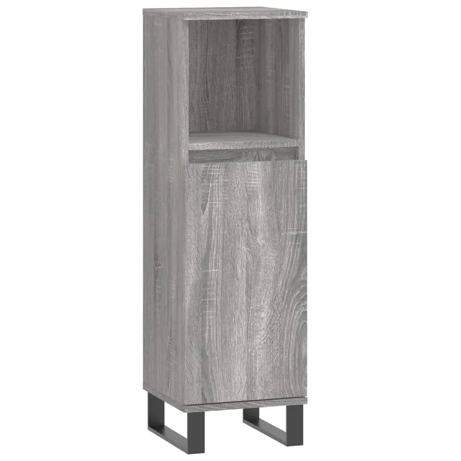 Ensemble d'armoires de salle de bain 3 pcs sonoma gris - 7