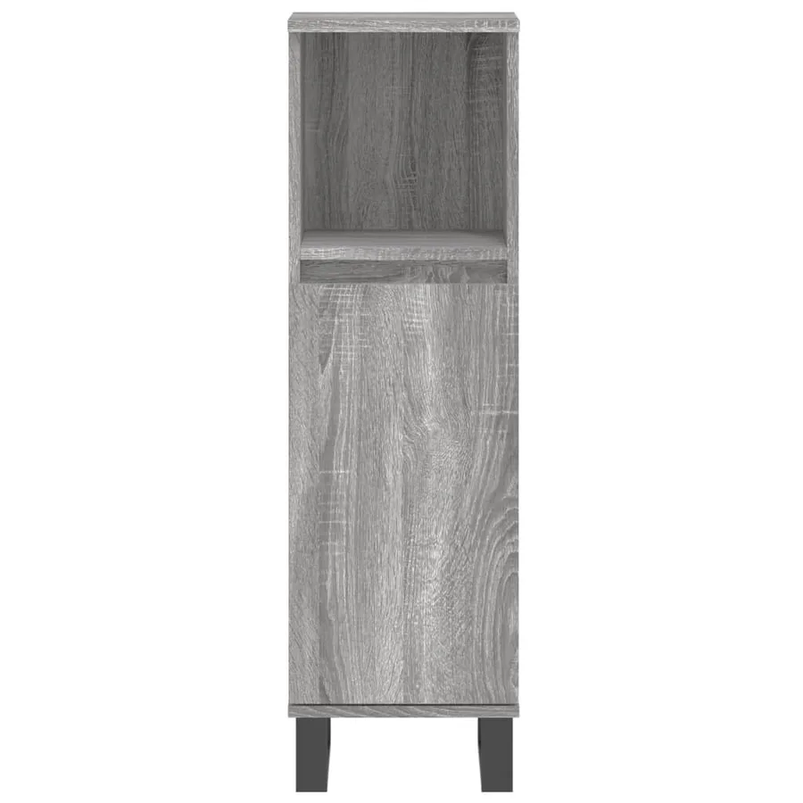 Ensemble d'armoires de salle de bain 3 pcs sonoma gris - 8