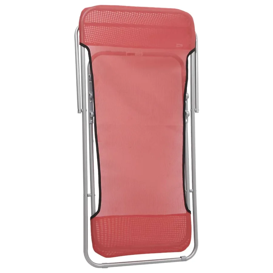 Chaises plage pliantes lot de 2 textilène acier enduit poudre - 8