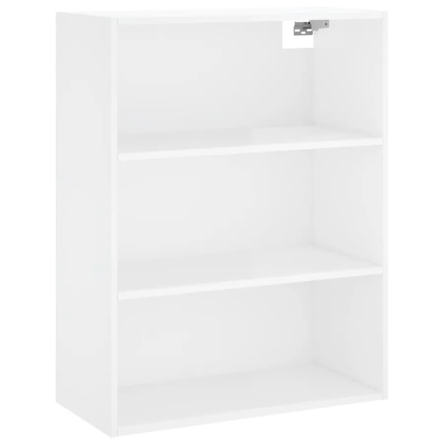Buffet haut Blanc brillant 69,5x34x180 cm Bois d'ingénierie - 5