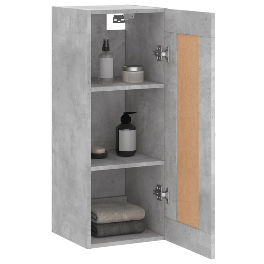 Armoire murale gris béton 34,5x34x90 cm bois d'ingénierie - 5