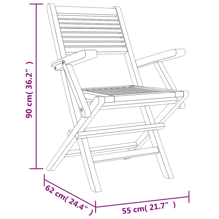 Ensemble à manger de jardin 7 pcs Bois de teck solide - 8
