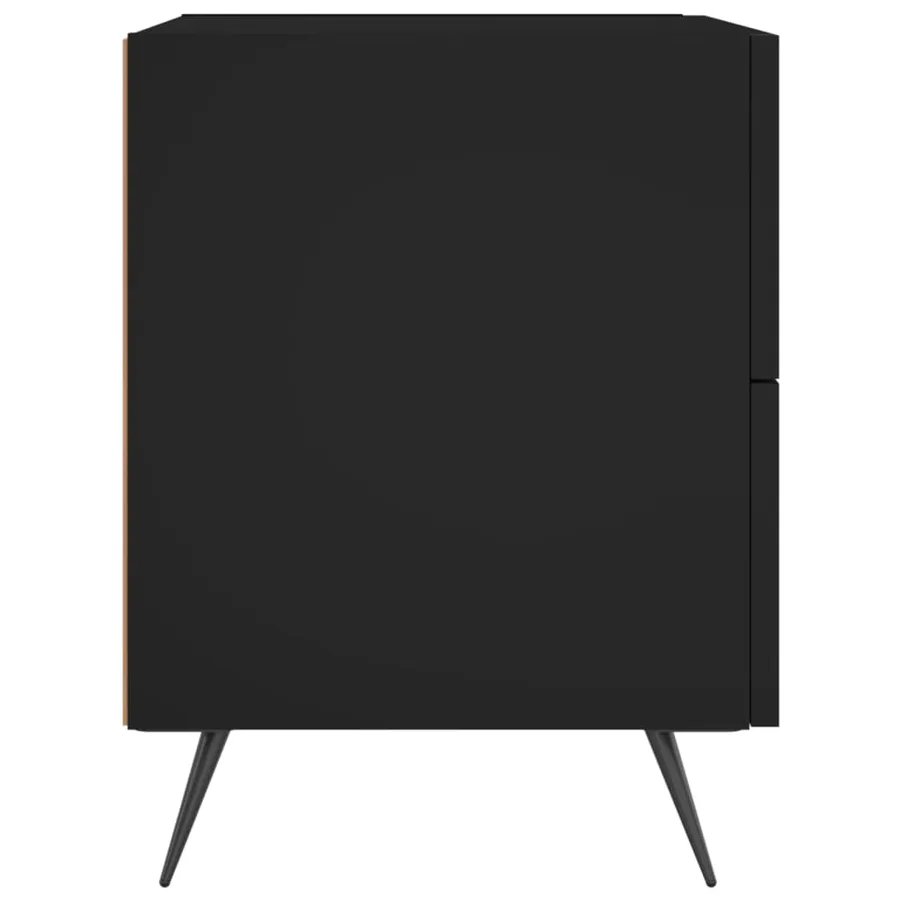 Tables de chevet 2 pcs noir 40x35x47,5 cm bois d’ingénierie - 8