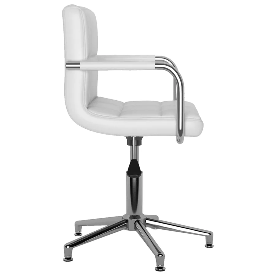 Chaises pivotantes à manger lot de 2 blanc similicuir - 5