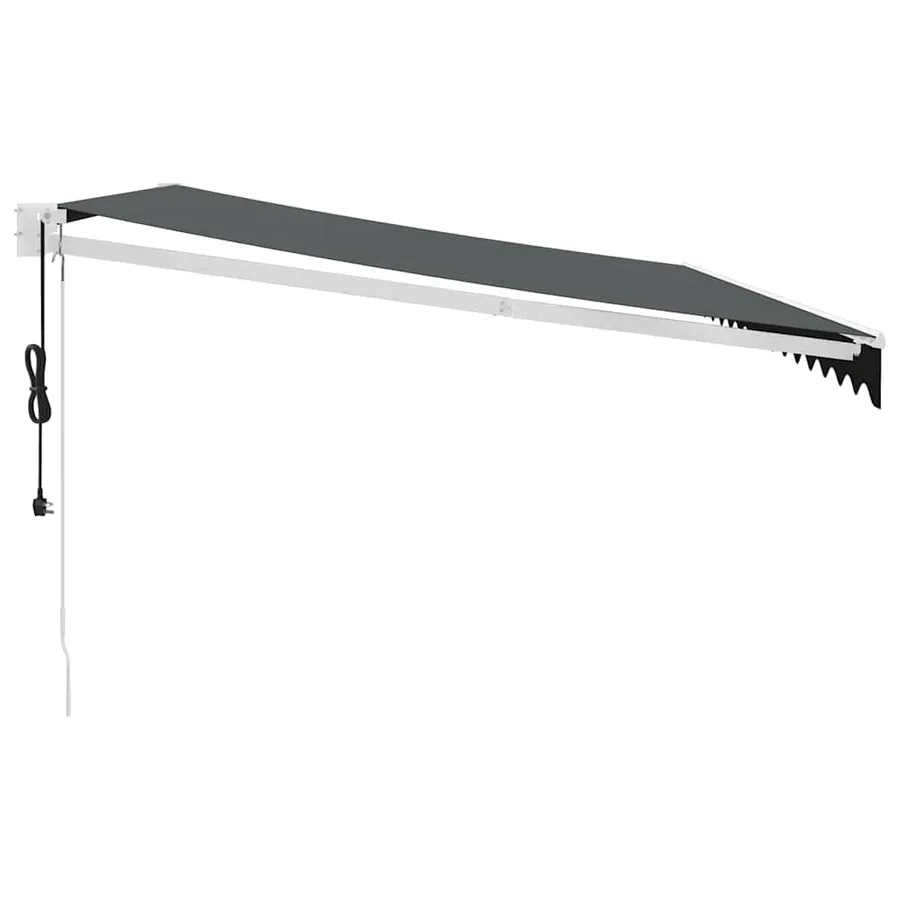 Auvent rétractable automatique anthracite 5x3 m - 6