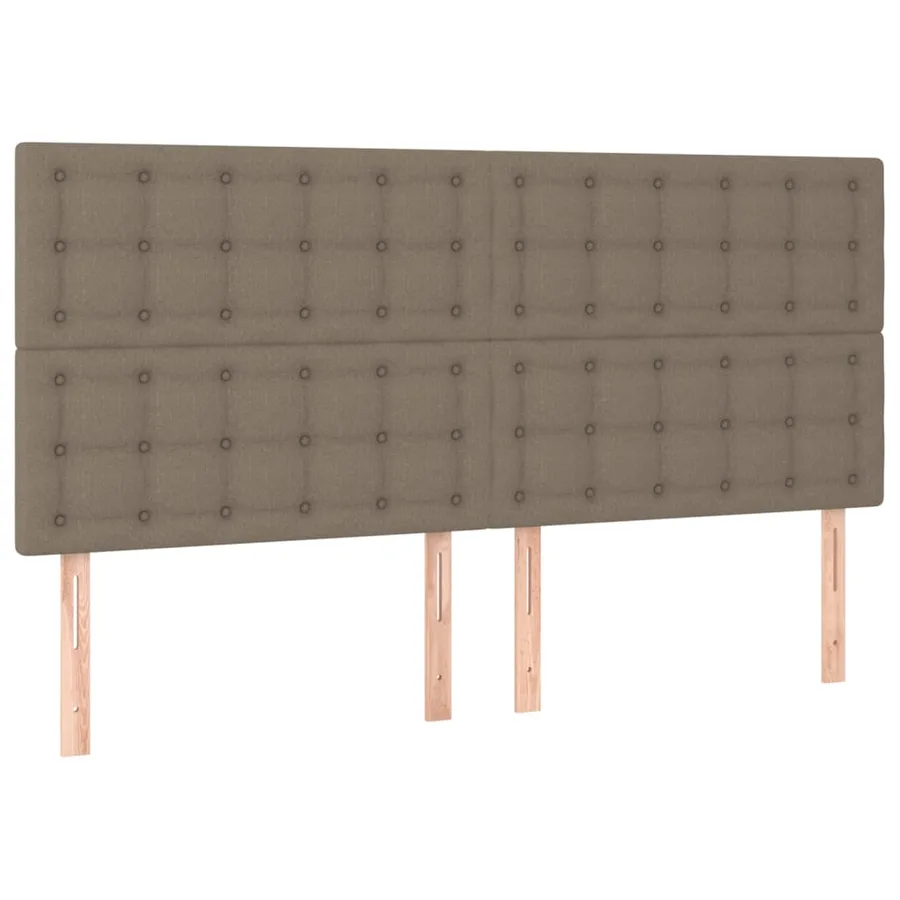 Tête de lit à LED Taupe 200x5x118/128 cm Tissu - 4