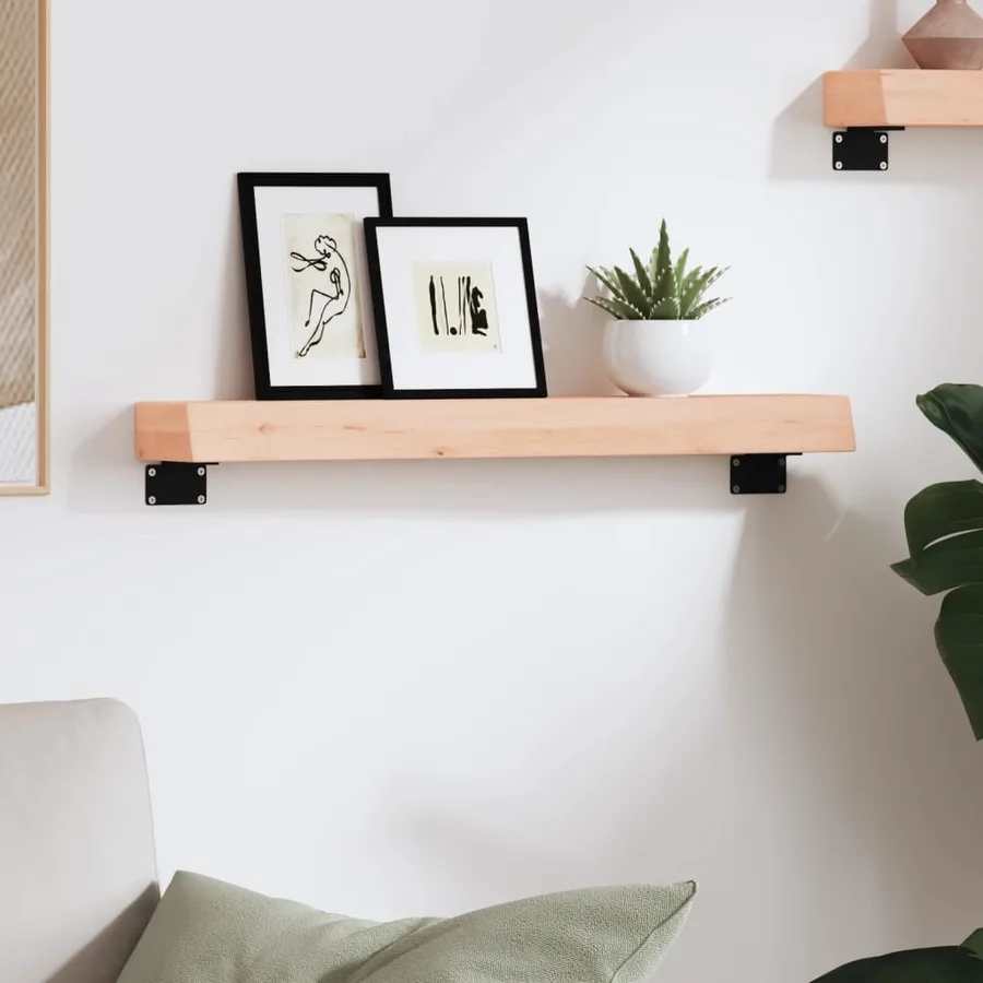 Étagère murale 60x10x6 cm bois de chêne massif non traité - 3