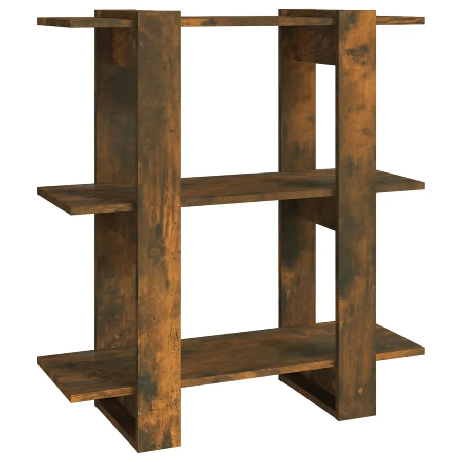 Bibliothèque/Séparateur de pièce Chêne fumé 80x30x87 cm - 2