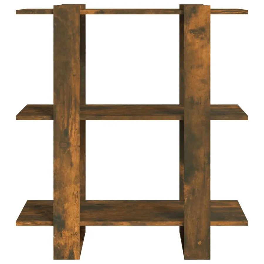 Bibliothèque/Séparateur de pièce Chêne fumé 80x30x87 cm - 5