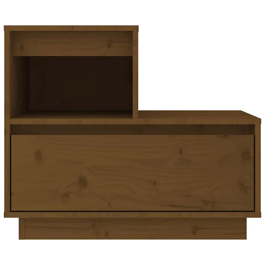 Tables de chevet 2pcs Marron miel 60x34x51cm Bois de pin massif - 6