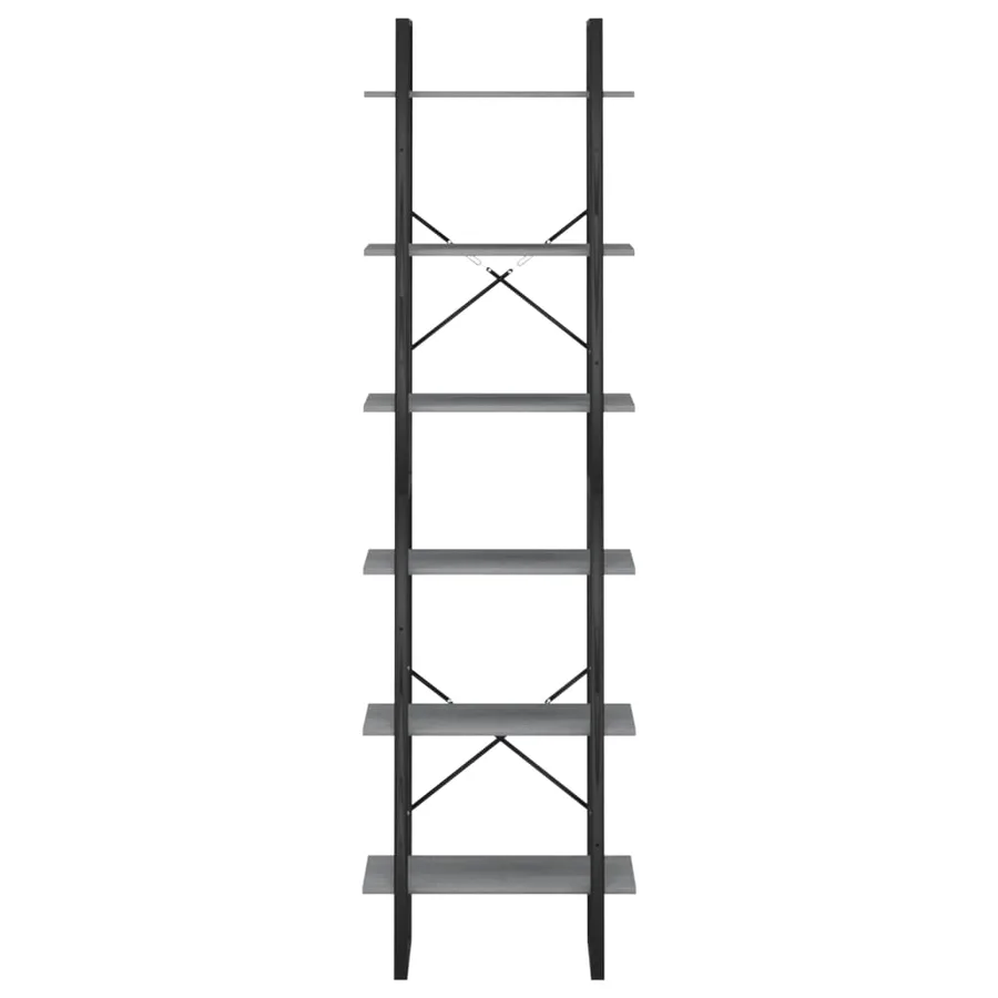 Étagère de rangement Gris 60x30x210 cm Bois de pin massif - 3