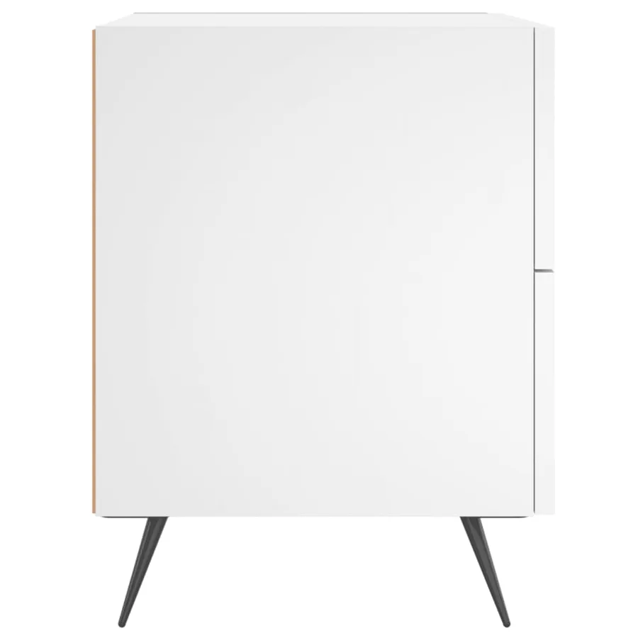Tables de chevet 2 pcs blanc 40x35x47,5 cm bois d’ingénierie - 7