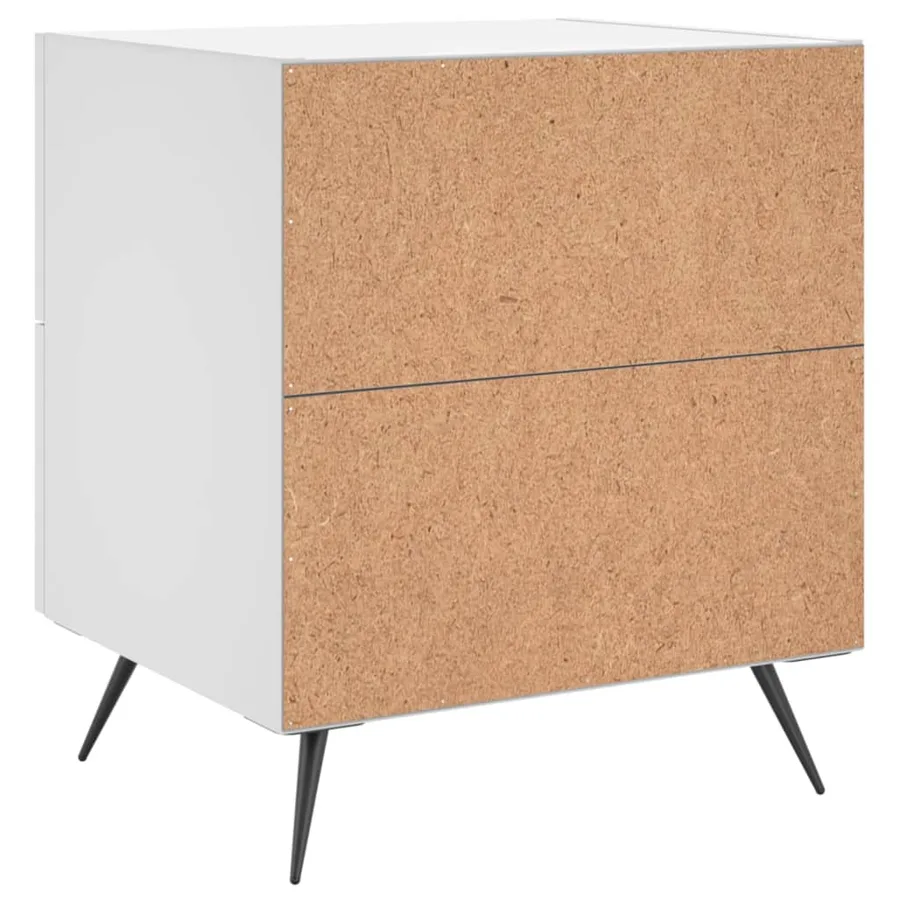 Tables de chevet 2 pcs blanc 40x35x47,5 cm bois d’ingénierie - 9