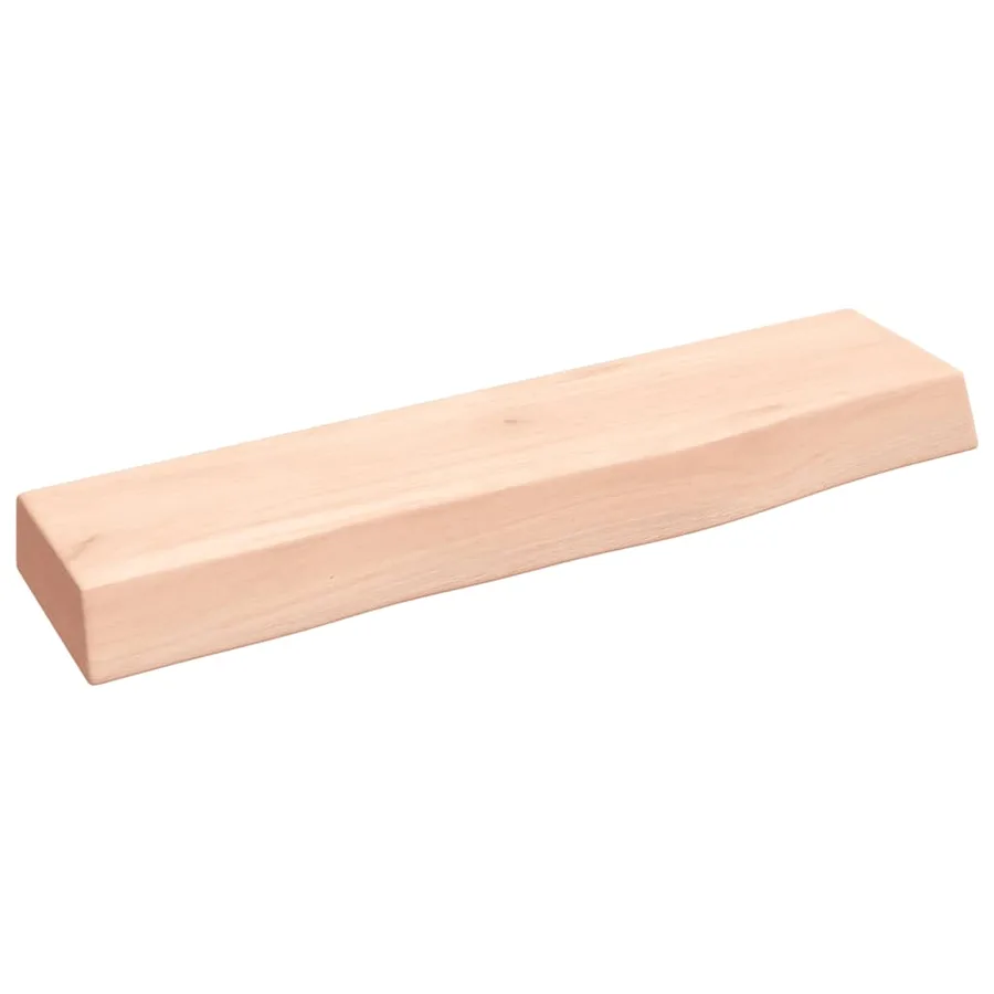 Étagère murale 40x10x4 cm bois de chêne massif non traité - 2