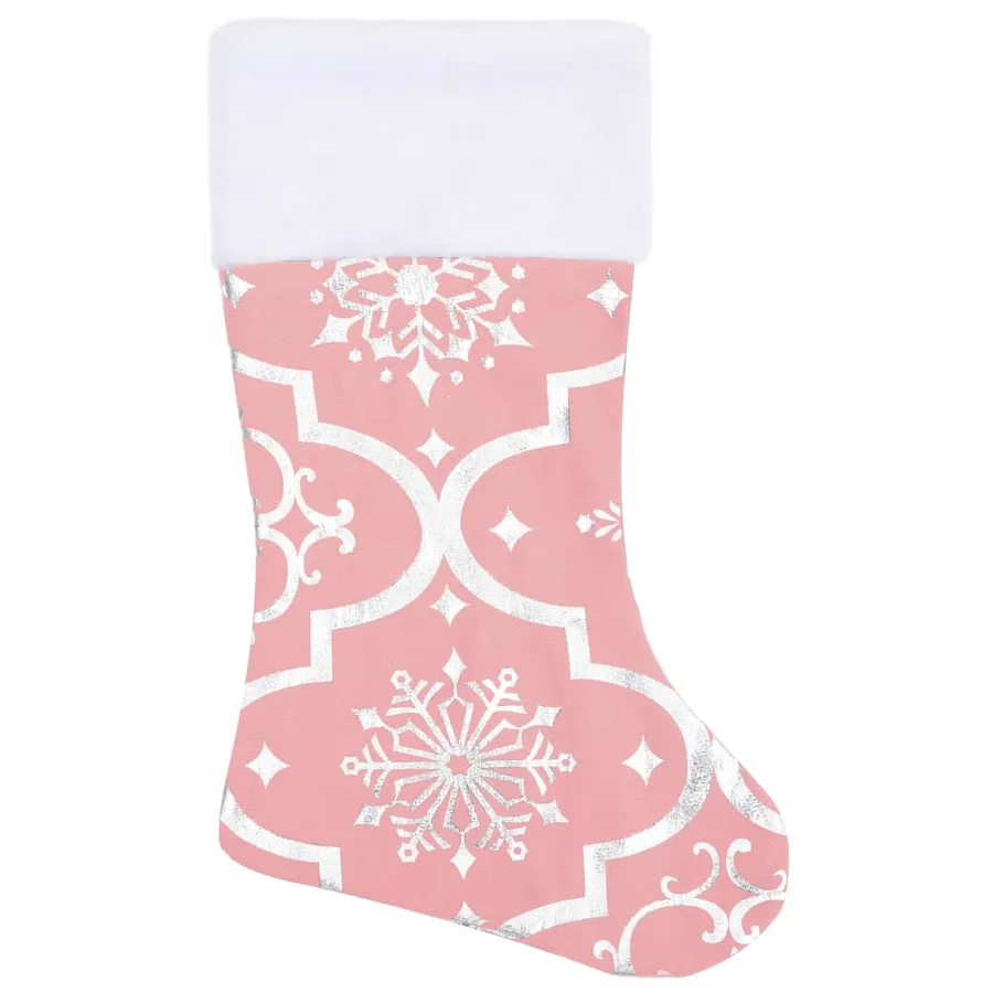 Jupe de sapin de Noël de luxe avec chaussette Rose 90 cm Tissu - 4