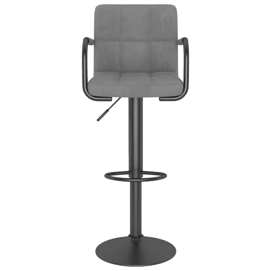 Tabouret de bar Gris clair Velours - 3