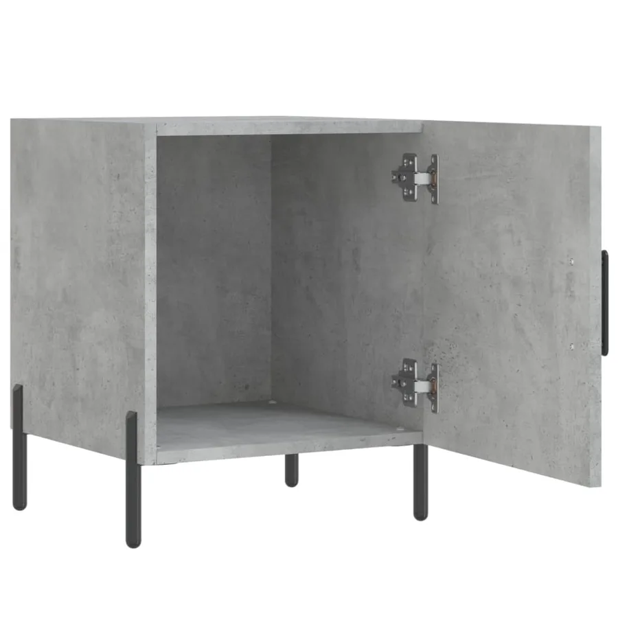 Table de chevet gris béton 40x40x50 cm bois d’ingénierie - 5