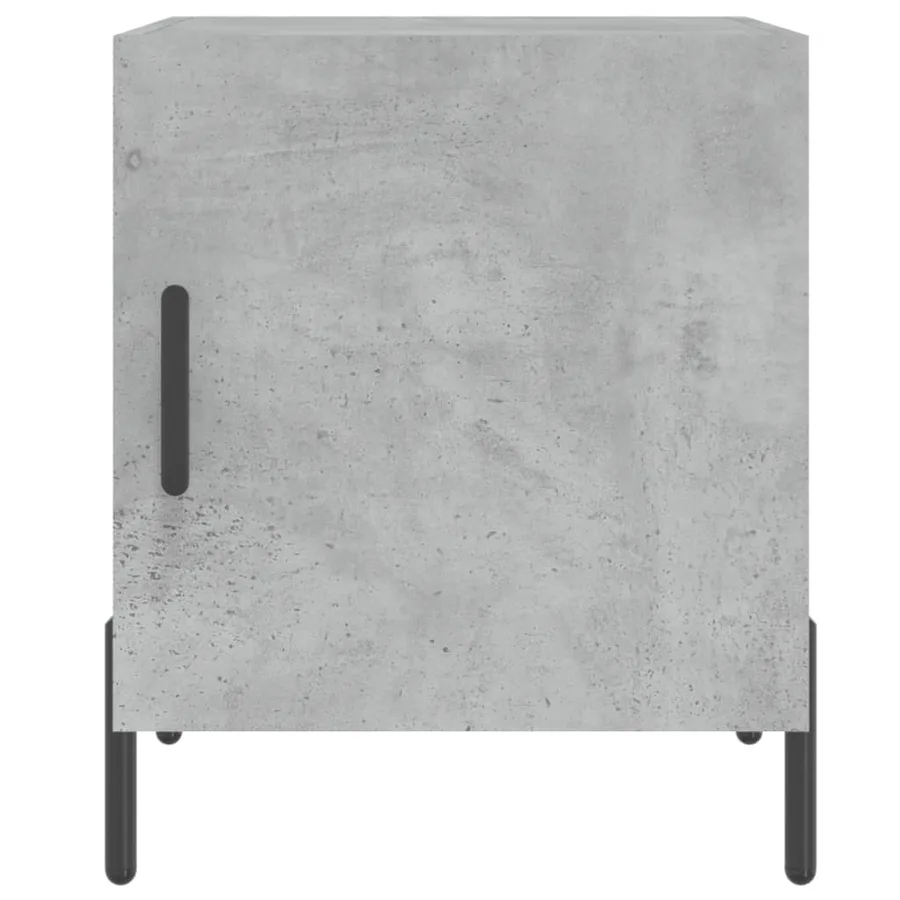 Table de chevet gris béton 40x40x50 cm bois d’ingénierie - 6