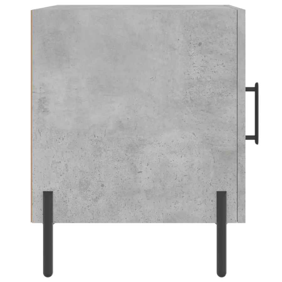 Table de chevet gris béton 40x40x50 cm bois d’ingénierie - 7