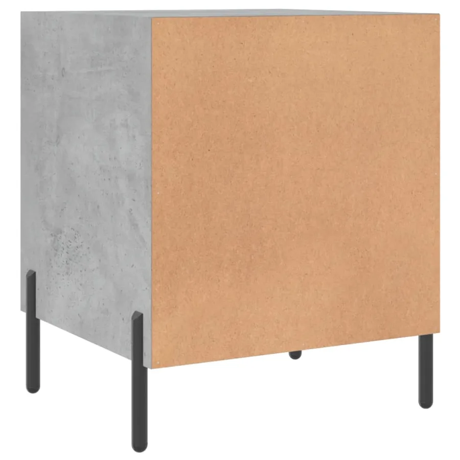 Table de chevet gris béton 40x40x50 cm bois d’ingénierie - 8