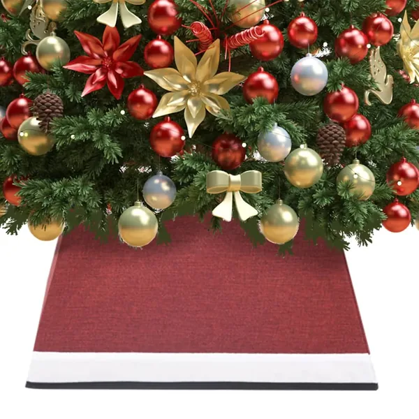 Jupe de sapin de Noël Rouge et blanc 48x48x25 cm