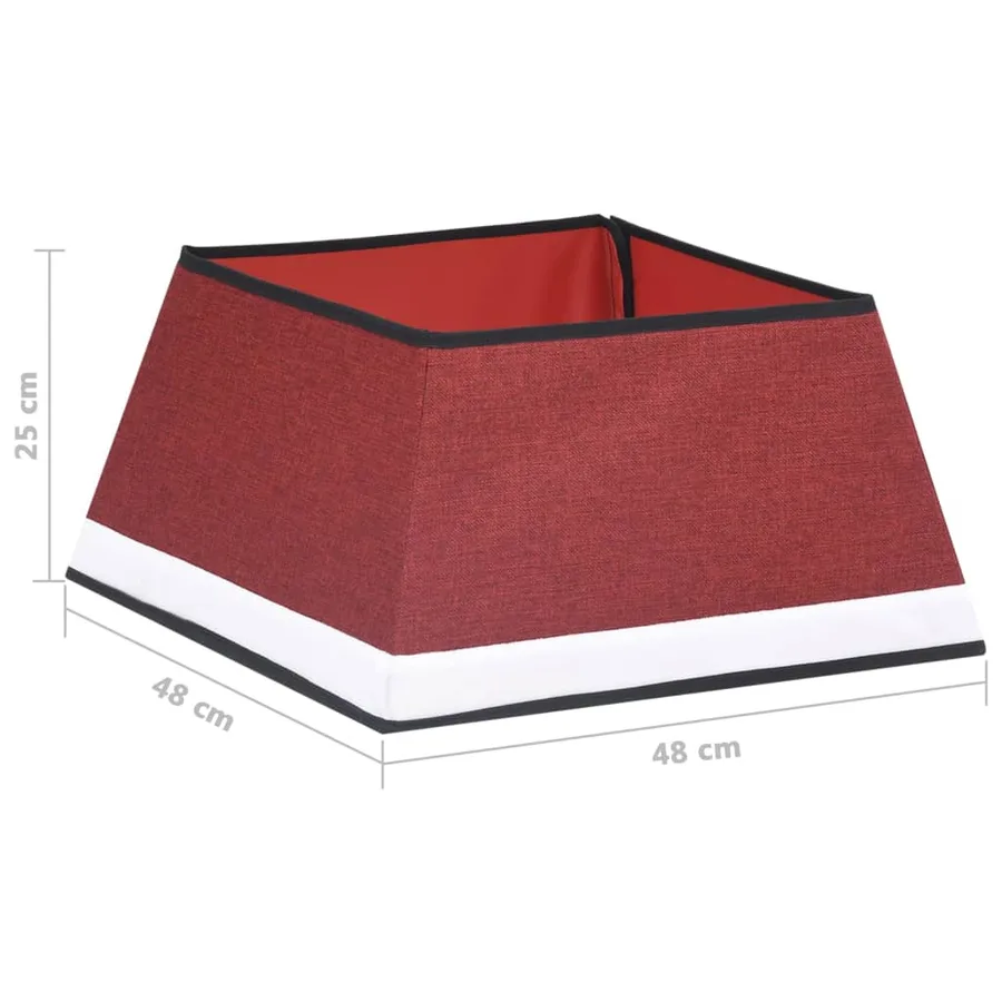 Jupe de sapin de Noël Rouge et blanc 48x48x25 cm - 6